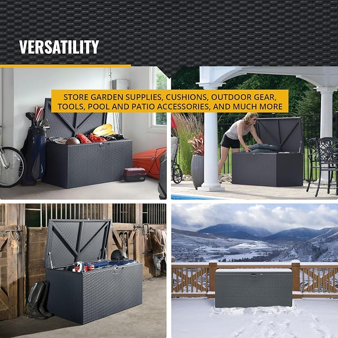 Arrow 4' x 2' x 2' Spacemaker Anthracite 134 Gallon Hot-Dipped Galvanized Steel - Image 4