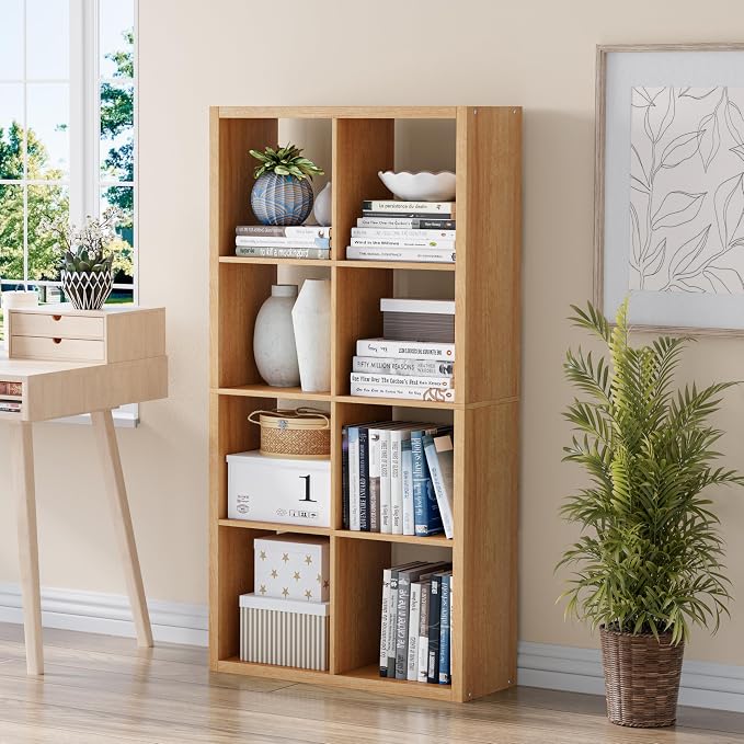 Cube Storage Organizer Bookcase, Decorative 11 inch Open Back Cubical Shelf - Image 2