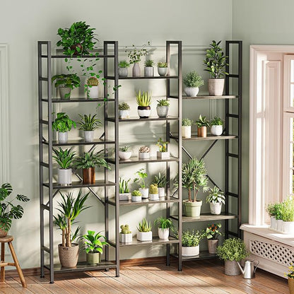 SUPERJARE Triple Bookshelf, Bookcase - Image 2