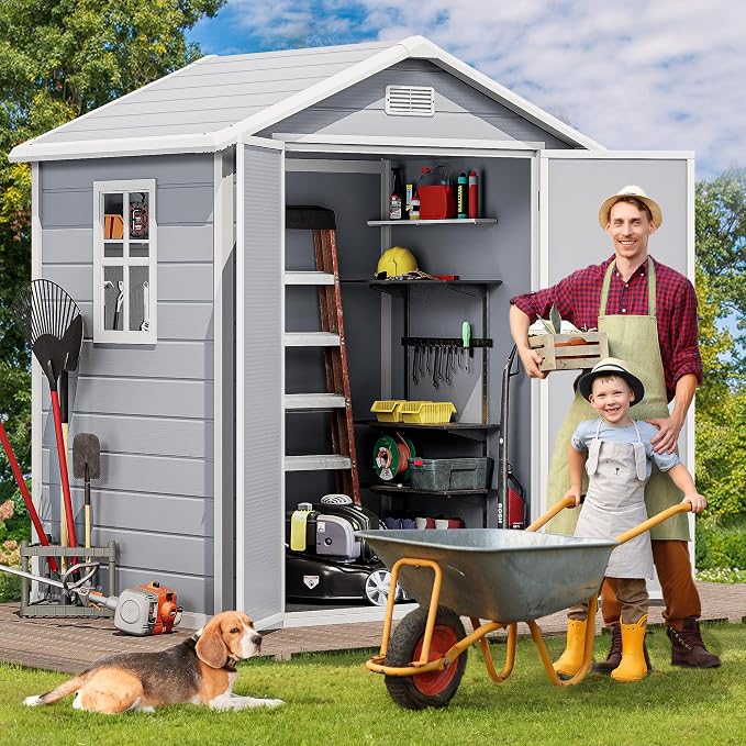 DWVO 6x4.4 FT Resin Storage Shed - Image 2