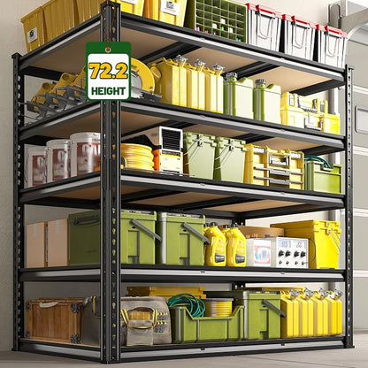 2800 LBS Garage Shelving 72.2" H Garage Storage Shelves, 5 Tier Adjustable - Image 8