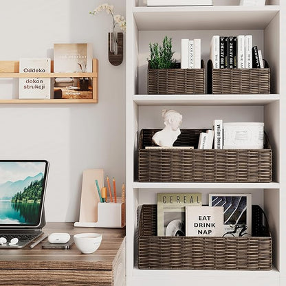 Ollieroo Rattan Storage Baskets, Handwoven Wicker Storage Bins - Image 6