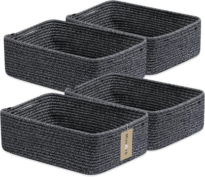 Large Shallow Organizing Baskets 15x11x5.1 Inches by MiniArkStorageBasketsHome