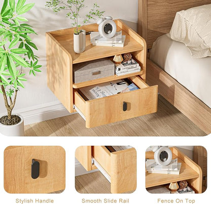 Floating Nightstand Set of 2, Modern Wall Mount Bedside Table - Image 4
