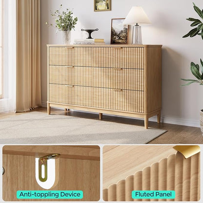 LINSY Fluted Dresser for Bedroom - Image 4