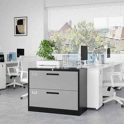 2 Drawer File Cabinet, Lateral Filing Cabinets - Image 2