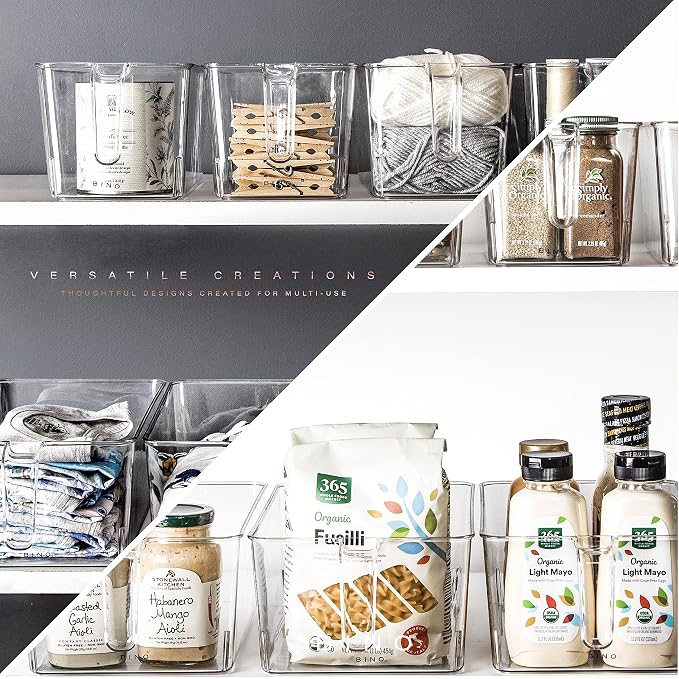 BINO l Plastic Storage Bins l THE HOLDER COLLECTION l 2-Pack, Large Multi-Use - Image 4