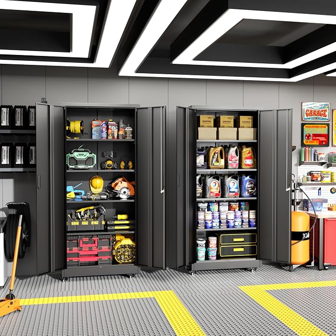 Greenvelly Metal Garage Storage Cabinet - Image 2