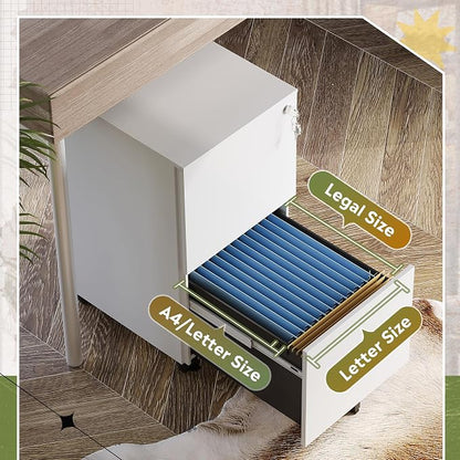 DEVAISE 2-Drawer Rolling File Cabinet - Image 5