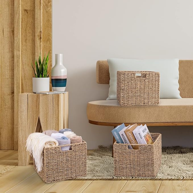 Seagrass Storage Baskets, Pantry Baskets Organization and Storage, Kitchen - Image 6