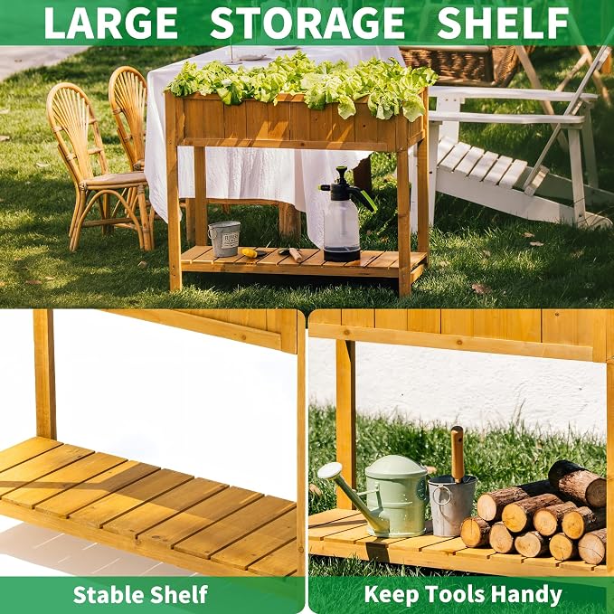 Fir Wooden Raised Garden Bed - Image 5