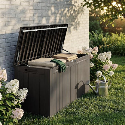 110 Gallon Deck Box Outdoor Indoor Waterproof Storage Box - Image 2