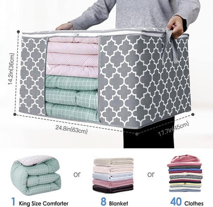 WISELIFE Storage Bags 100L 8-Pack Large Blanket Clothes Organization and - Image 2