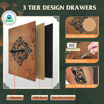 WLIVE Dresser for Bedroom, 7 Drawers, TV Stand, Pattern | 7 roomy fabric drawers - Image 5