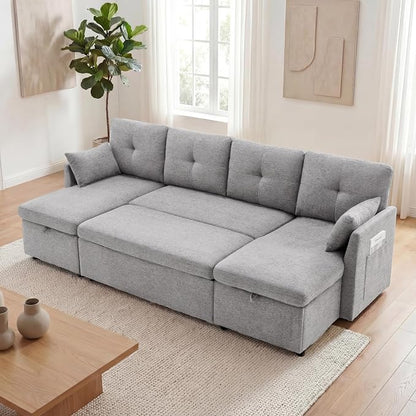 Huatean Home Oversized Sleeper Sofa Couch, 100 inch 2 in 1 Pullout Couch Bed - Image 2