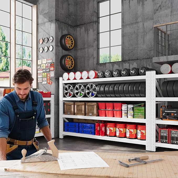 71”W Garage Shelving Units, 5000LBS Storage Shelves Heavy Duty, 4 Tier Large - Image 3