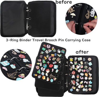 Enamel Pin Display Pages Pin Carrying Case, Pins Collection Storage Organizer - Image 3