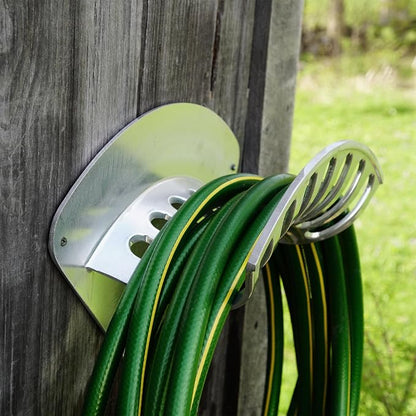 Hose Holder - Heavy Duty Aluminum Water Hose Hanger Wall Mount - Garden Hose - Image 6