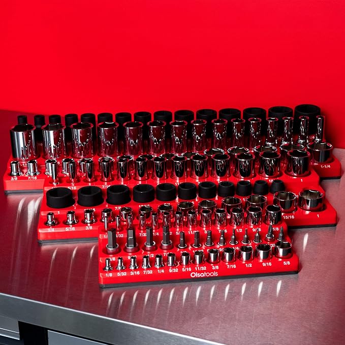 Olsa Tools Magnetic Socket Organizer | 3pc Socket Holder Kit | 1/2-Inch - Image 7