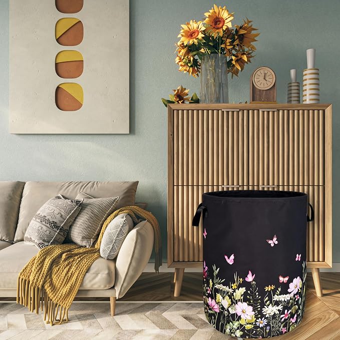 Beautiful Flowers Laundry Hamper - Image 7