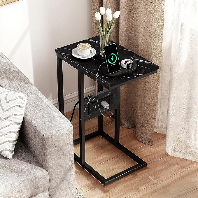 VECELO C Shaped End Side Table - Image 4