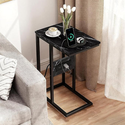 VECELO C Shaped End Side Table - Image 5