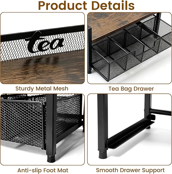 2 Tier Tea Bag Organizer and Storage - Image 3