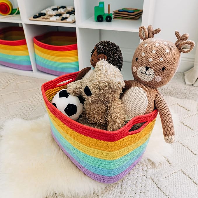 OrganiHaus Rainbow Woven Storage Baskets - Image 6