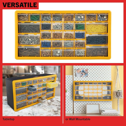 Stalwart 30-Drawer Plastic Small Parts Organizer, or Wall Storage Drawers - Image 4