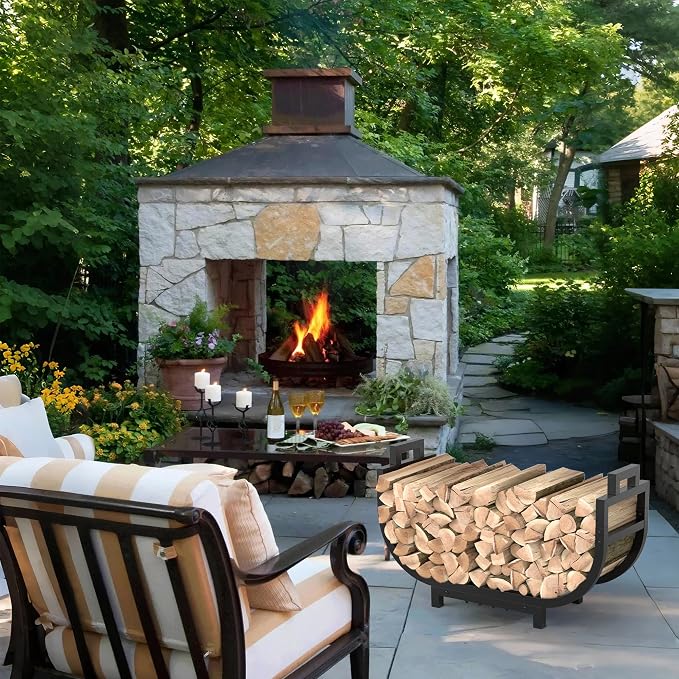 30 Inch Firewood Rack Outdoor Indoor - Image 7