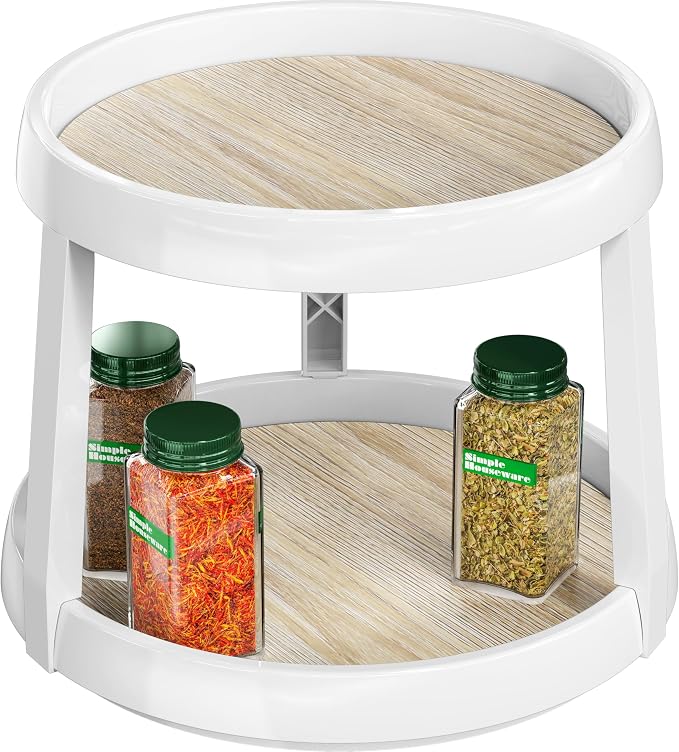 Simple Houseware 2-Tier Lazy Susan Spice Organizer, 10-Inch Diameter by SimpleHouseware