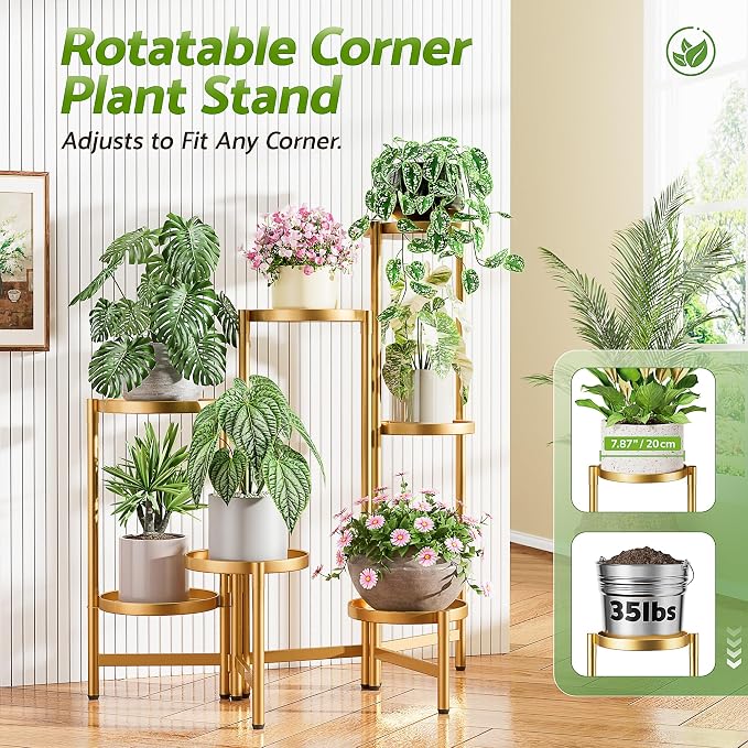 Patio Plant Stand, 7 Tiered Plant Stand Indoor - Image 4