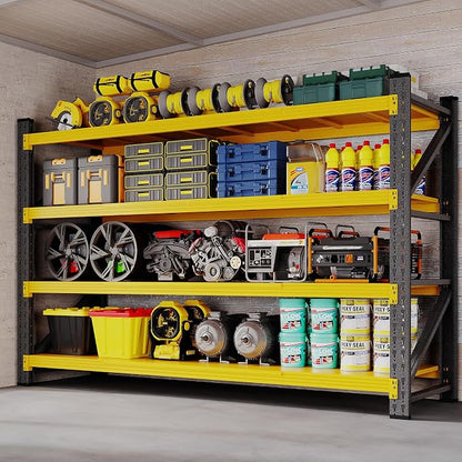 BYNSOE 71" W Storage Shelves 5000lbs Garage Metal Shelving Heavy Duty Garage by BYNSOE