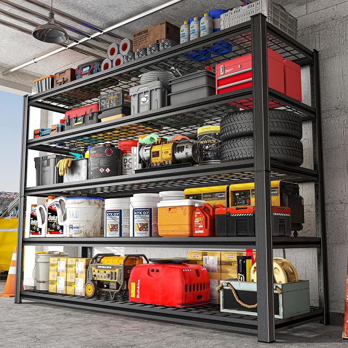 5 Tier Wire Garage Shelving Heavy Duty Storage Shelving 73" H x 36" W x 16" D by BezunyHeavyDutyShelving