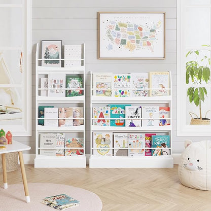 UTEX Kids Bookshelf, 4 Tiers Children's Bookcases and Storage, Kids Bookcase - Image 5