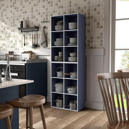 Homes: Inside + Out Apexa 6-Cube Storage Organizer Shelves, Stackable Wood - Image 13
