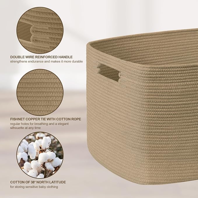 60L Small Wicker Laundry Basket - Image 6