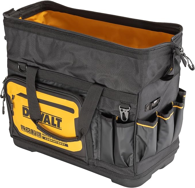 DEWALT Tool Bag, Water Resistant, Hard Bottom, Professional Tool Tote - Image 7