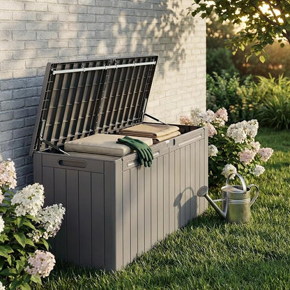 110 Gallon Deck Box Outdoor Indoor Waterproof Storage Box - Image 2