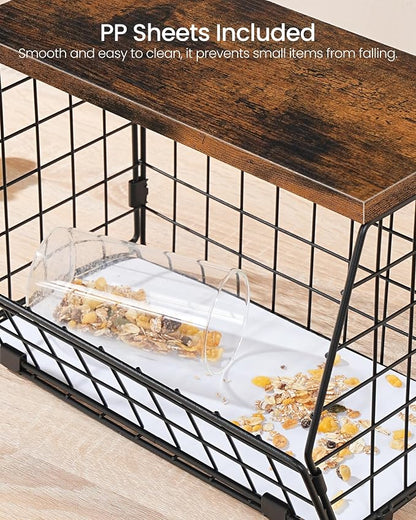 2-Tier Fruit Basket for Kitchen, Stackable wire basket - Image 4