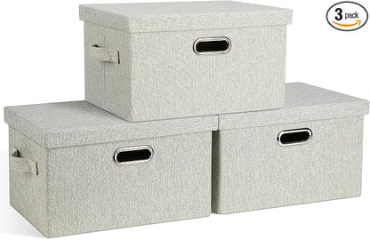 Medium 15" 21 Quart Collapsible Stackable Storage Bins by GraciadecoStorage