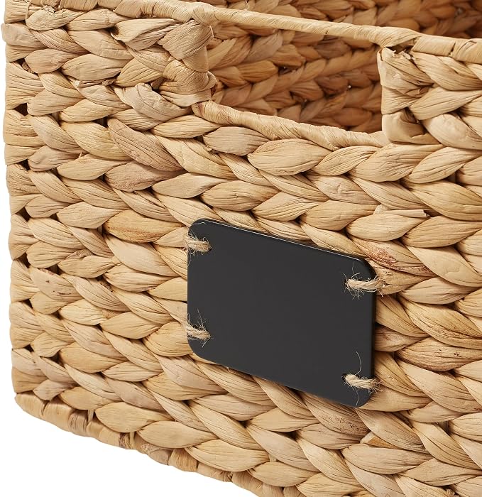 Casafield Set of 2 Water Hyacinth Pantry Baskets, 12-1/2" x 17" x 8", - Image 5