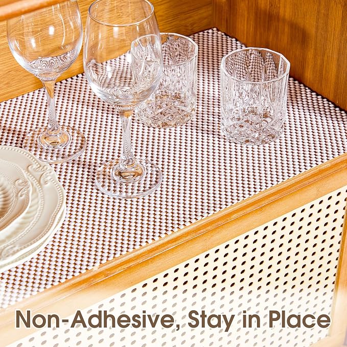 Shelf Liner for Kitchen Cabinet, Drawer Liners Non Slip Non Adhesive Thick Mat - Image 2