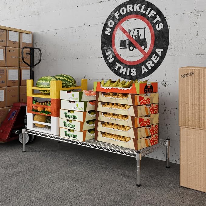 18" Deep x 48" Wide x 8" Height Wire Shelving Kit | 1-Tier | NSF Commercial - Image 5