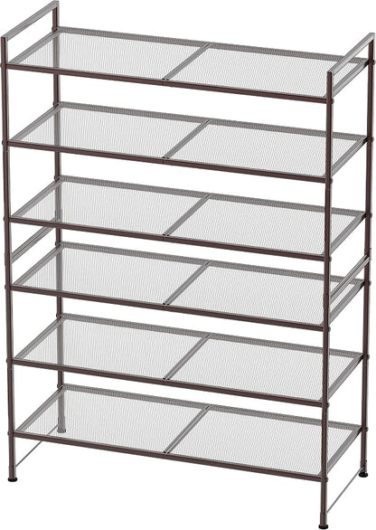 Simple Houseware 3-Tier Stackable Mesh Shoe Rack - Image 7