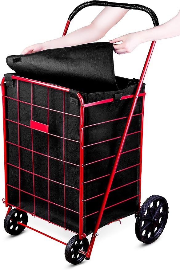Handy Laundry Shopping Cart Liner, Square Bottom, Fits Standard Shopping Cart - Image 3