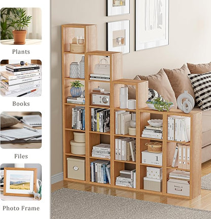 Tall Cube Storage Organizer Bookcase, 5 Tier 11 inch Open Back Cubical Shelf - Image 7