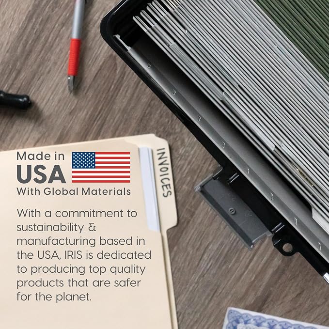 IRIS USA Slim Portable File Box Organizer - Image 3