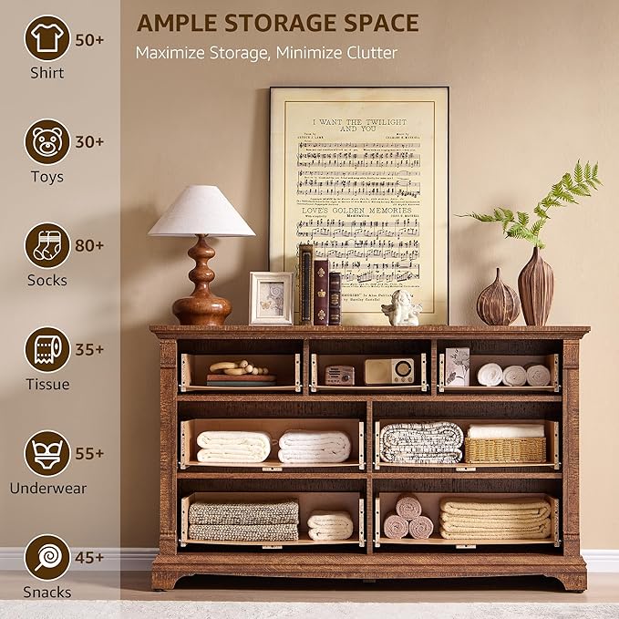 T4TREAM Farmhouse 7 Drawers Dresser - Image 4