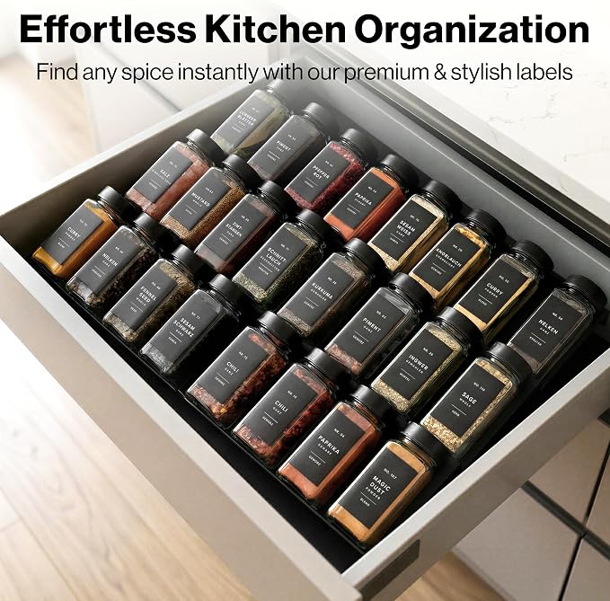 Minimalist Spice Jar Labels Self-Adhesive - Image 3